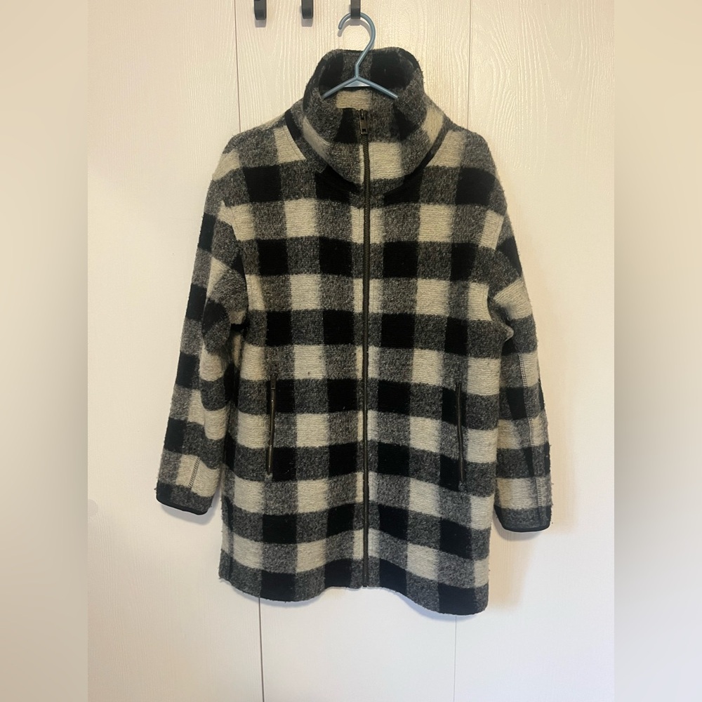 EUC | Roots | Buffalo Plaid Wool Blend Coat